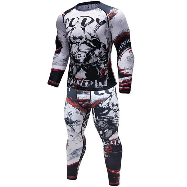 JUICED PANDA SPATS/RASH GUARD SET