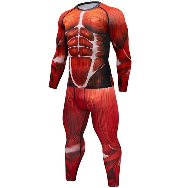 ANATOMY SPATS/RASH GUARD SET