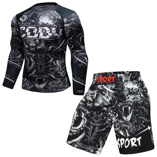 THE NIGHTMARE SHORTS/RASH GUARD SET