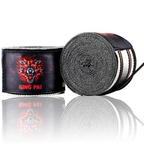 WHITE/STRIPE BOXING HANDWRAPS