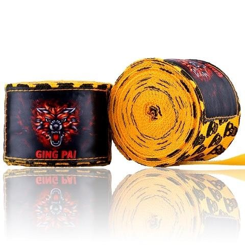 YELLOW SKULLS BOXING HANDWRAPS