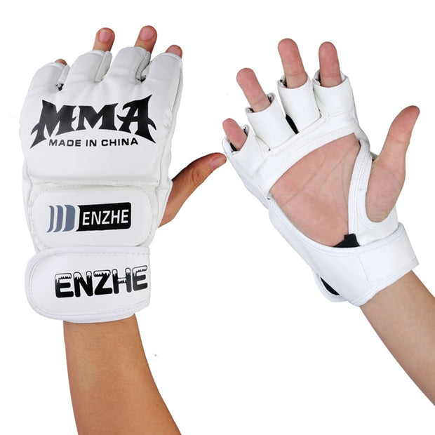 ENZHE WHITE MMA TRAINING GLOVES