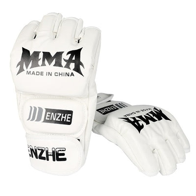 ENZHE WHITE MMA TRAINING GLOVES