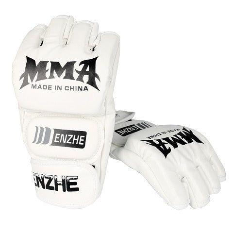 ENZHE WHITE MMA TRAINING GLOVES