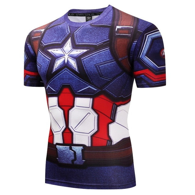 CAPTAIN AMERICA RASH GUARD